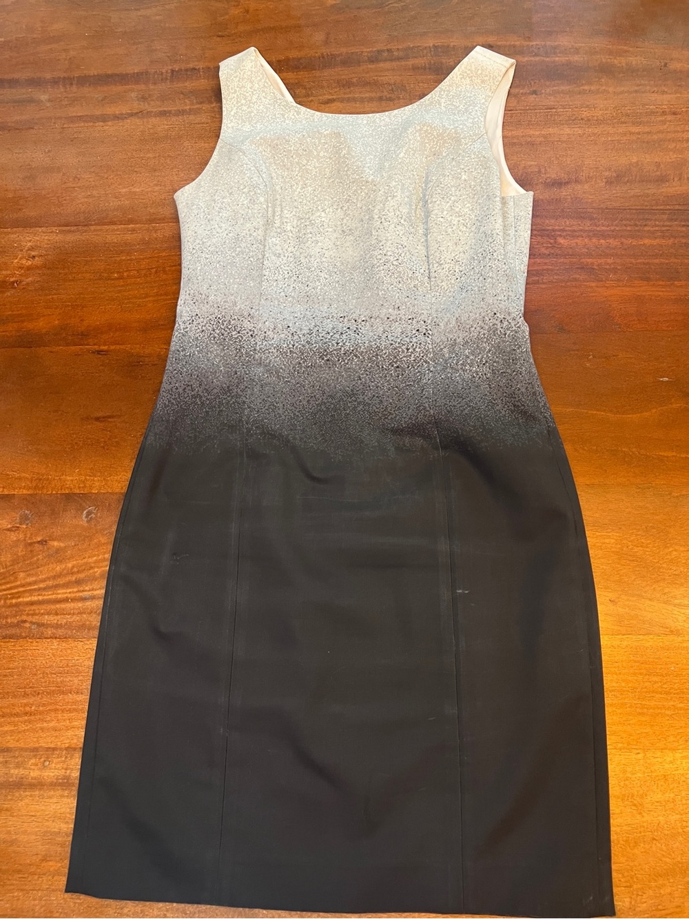 Banana Republic Womens Black/White Gradient Sheath Dress Size 8 Sleeveless Lined